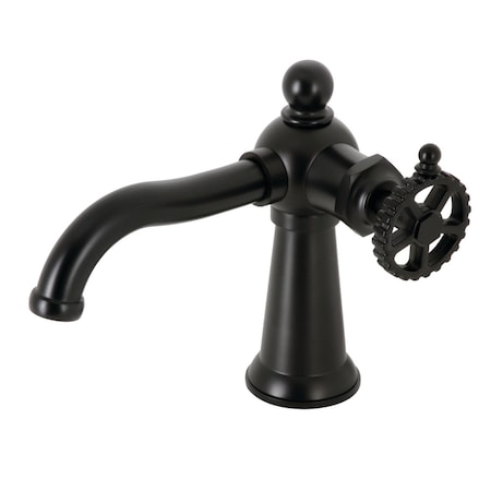Kingston Brass Single-Handle Bathroom Faucet with Push Pop-Up, Matte Black KS3540CG